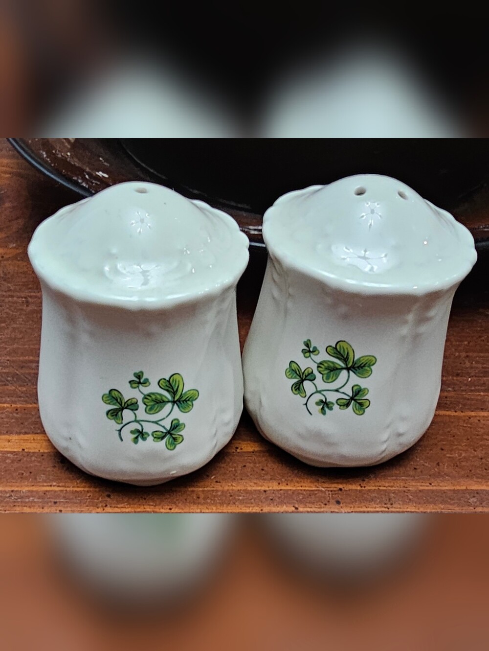 Carringaline Pottery Vintsage Porcelain Salt and Pepper Shakers